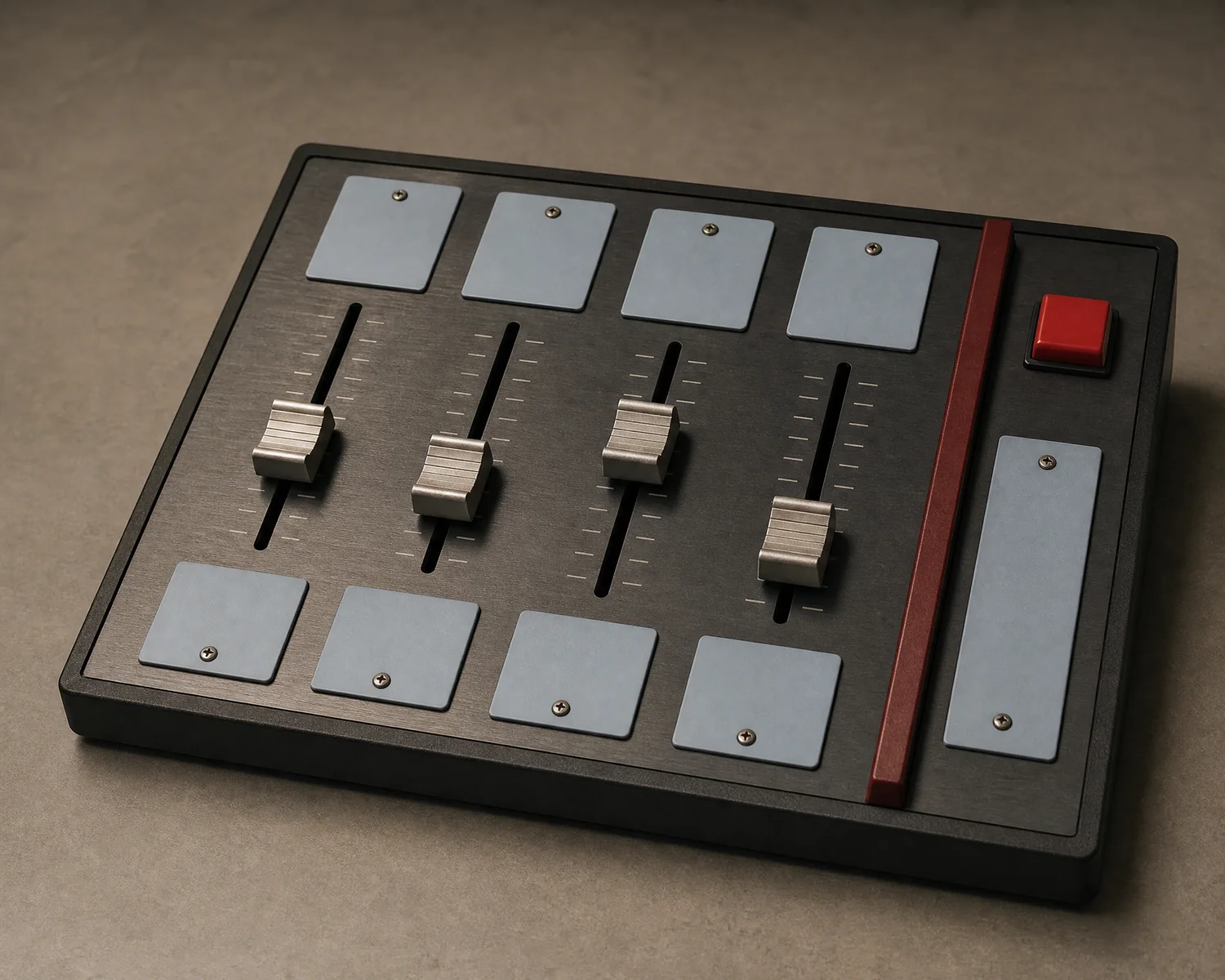 Analogue constraint console with tactile controls